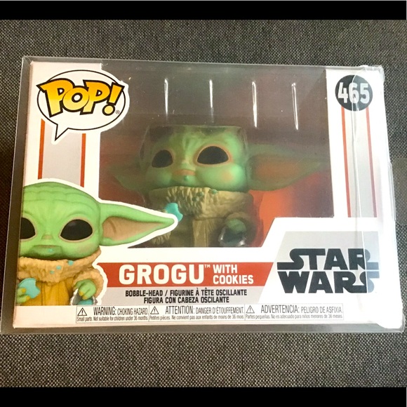 Star Wars Funko Pop Yoda (Grogu with cookies) Mandalorian + Free Pop Protector